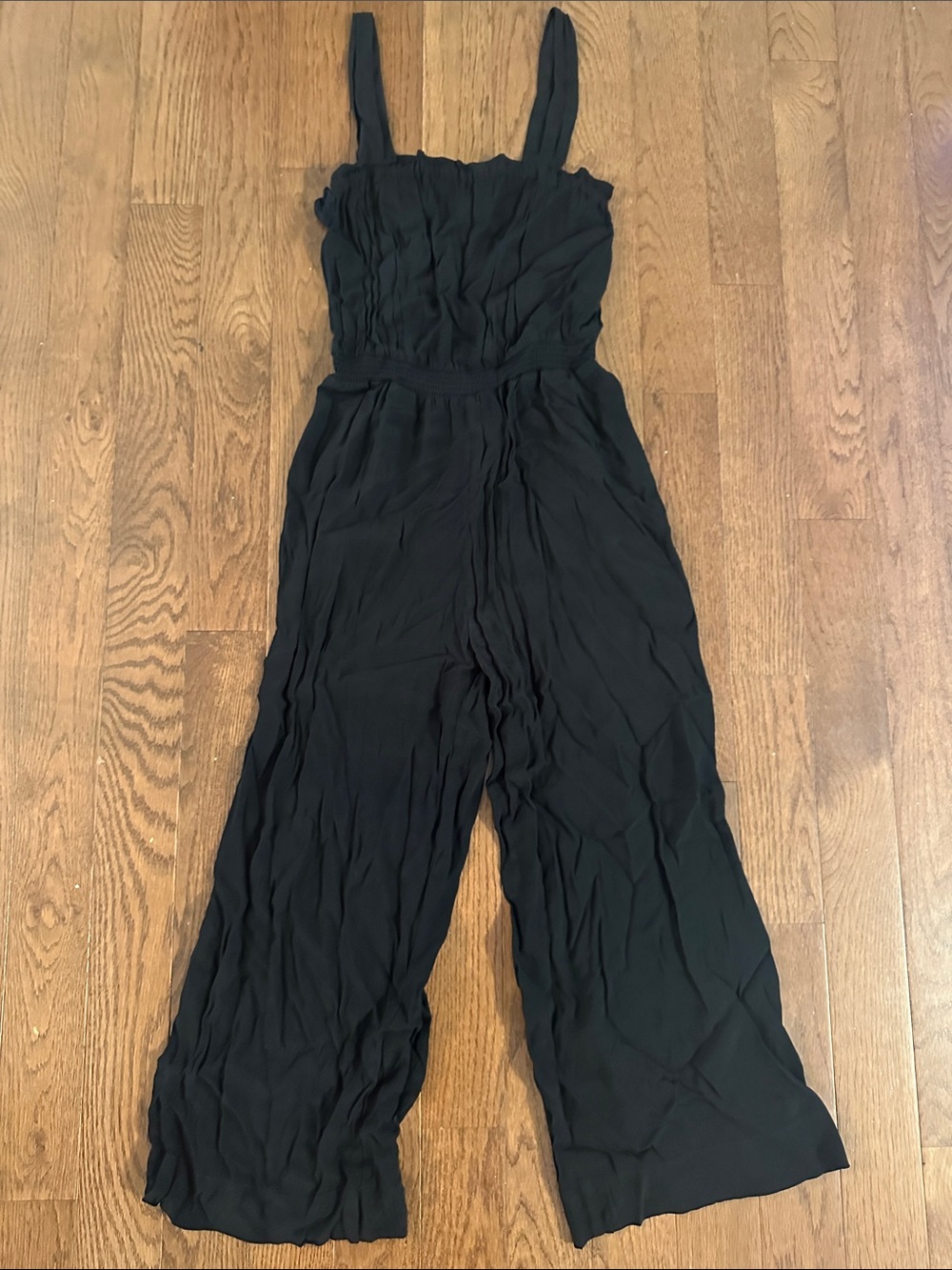 Madewell Classic Black Wide-Leg Jumpsuit with pockets